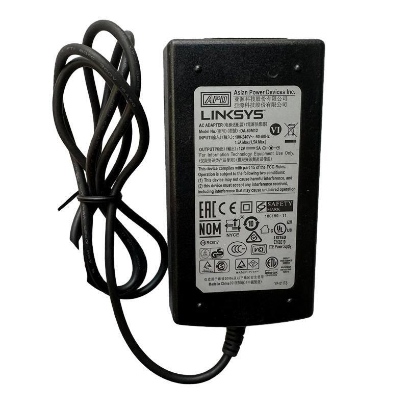 *Brand NEW*APD LINKSYS 12V 5A AC Adapter DA-60M12 For CISCO AC1600 AC1200 Smart WIFI Power Supply